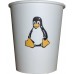 07 Oz Linux Penguen Temalı Karton Bardak (100 lü)